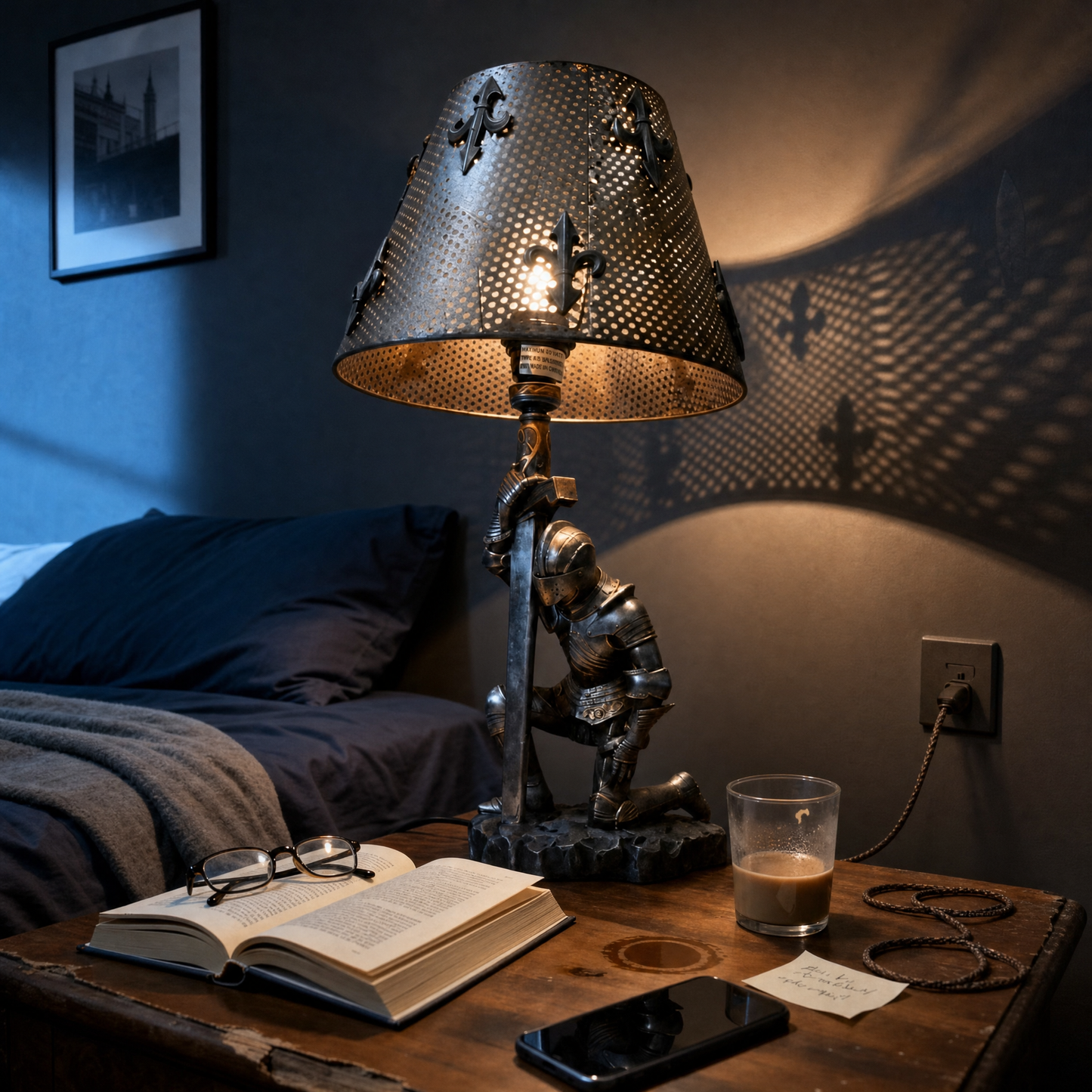 Medieval Knight Lamp