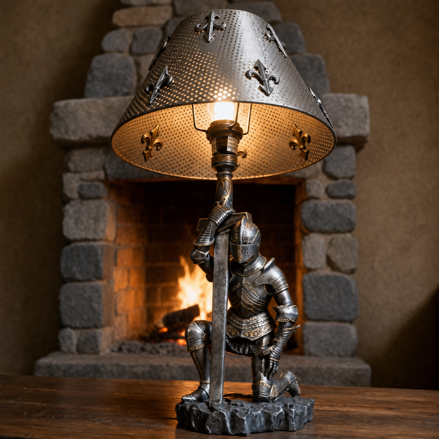Medieval Knight Lamp